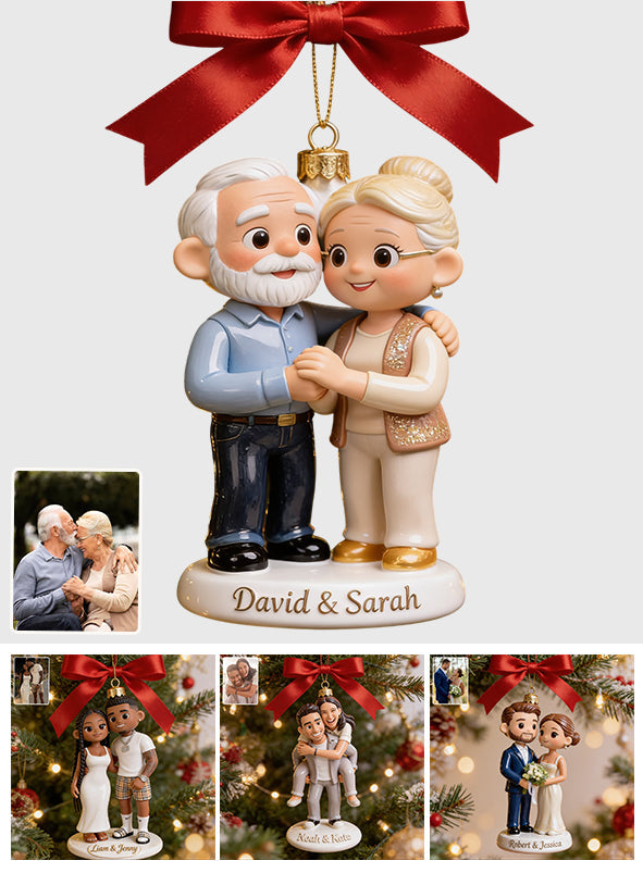 Merry Christmas - Personalized Couple Premium 3D Ornament