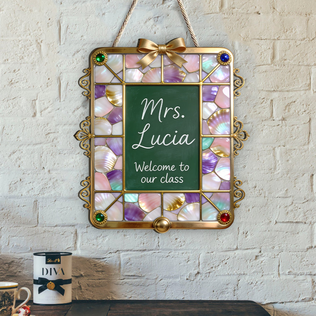 Teacher Gifts - Personalized Teacher Custom Shaped Wood Sign
