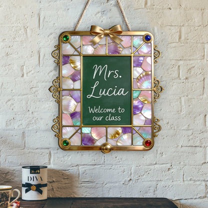 Teacher Gifts - Personalized Teacher Custom Shaped Wood Sign