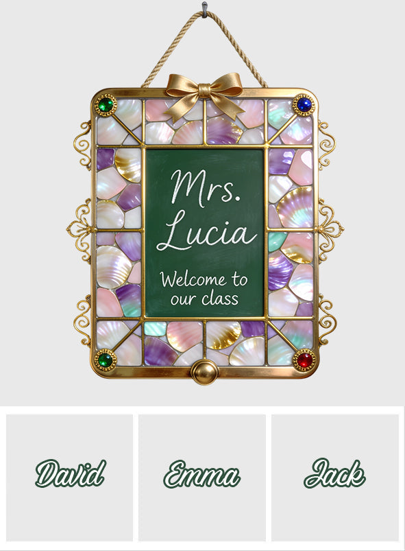 Teacher Gifts - Personalized Teacher Custom Shaped Wood Sign