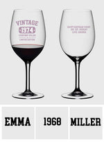 Happy Birthday - Personalized Birthday Wine Glass With Long Stem