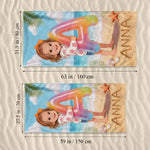 Kid Initial Custom From Any Photo - Personalized Kid Quick-dry Beach Towel/ Bath Towel