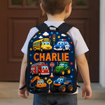 First Day of School, Back To School Gift - Personalized Kid Changeable Leather Patch Backpack