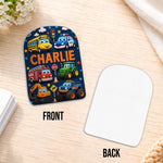 First Day of School, Back To School Gift - Personalized Kid Changeable Leather Patch Backpack