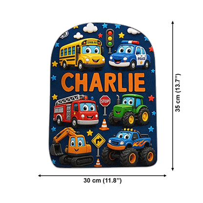 First Day of School, Back To School Gift - Personalized Kid Changeable Leather Patch Backpack