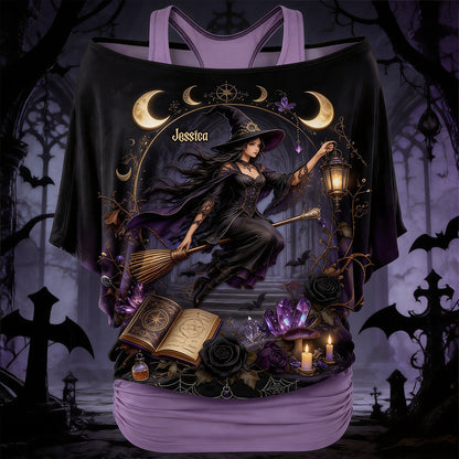 Magic Witch - Personalized Witch Off-Shoulder Top Set