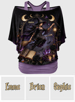 Magic Witch - Personalized Witch Off-Shoulder Top Set