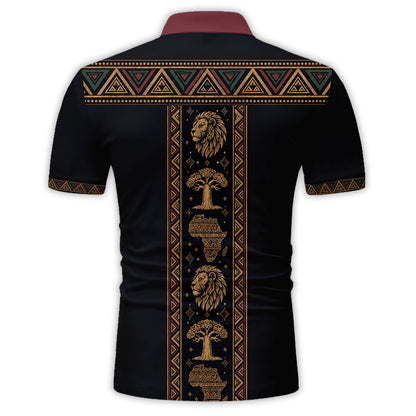 Black Dad Pride - Personalized Father Polo Shirt