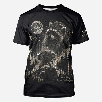Vintage Jimothy Raccoon - Personalized Raccoon All Over Shirt