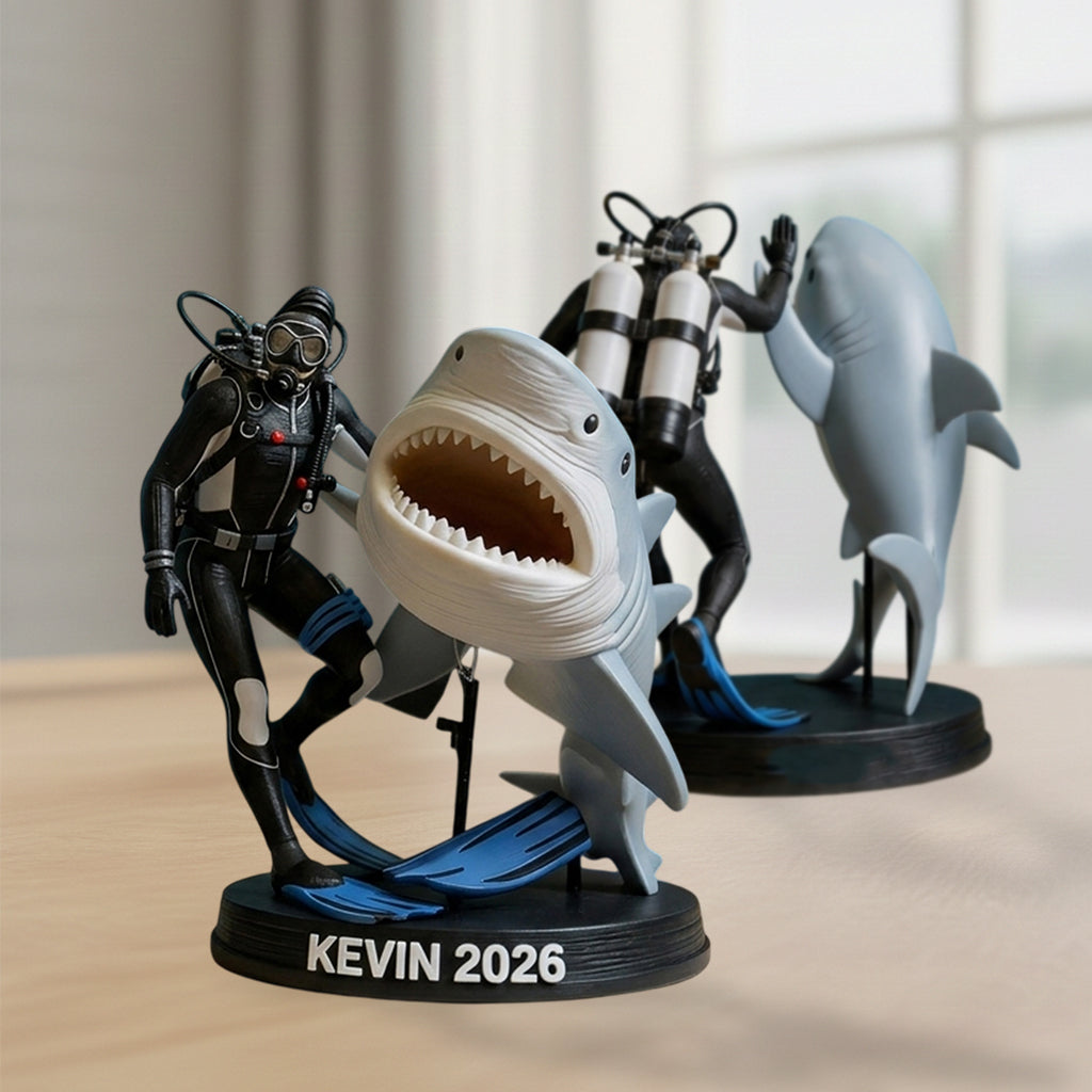 Any Photo Amazing Dive - Personalized Scuba Diving Premium 3D Figurine