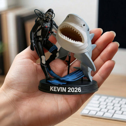 Any Photo Amazing Dive - Personalized Scuba Diving Premium 3D Figurine