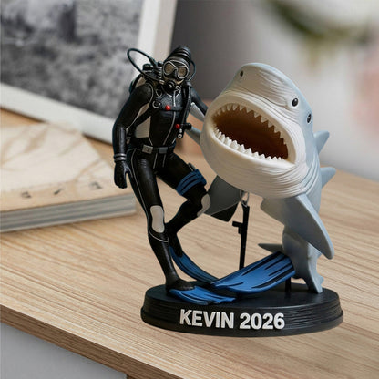 Any Photo Amazing Dive - Personalized Scuba Diving Premium 3D Figurine