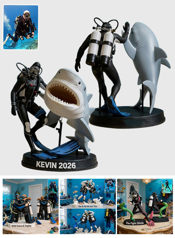 Any Photo Amazing Dive - Personalized Scuba Diving Premium 3D Figurine