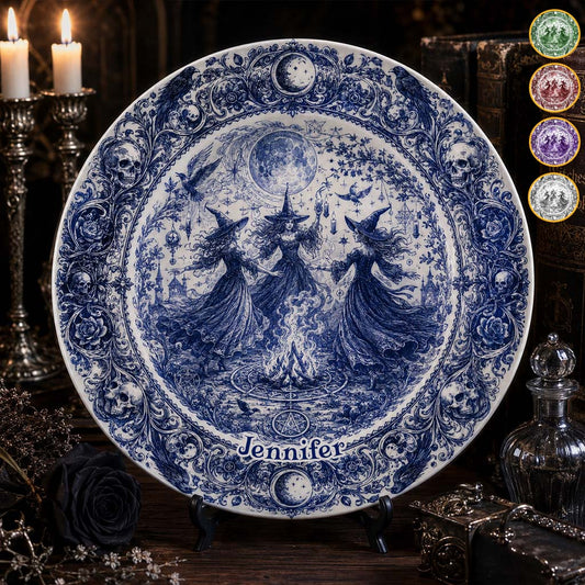 Beautiful Witch - Personalized Witch Ceramic Round Plate
