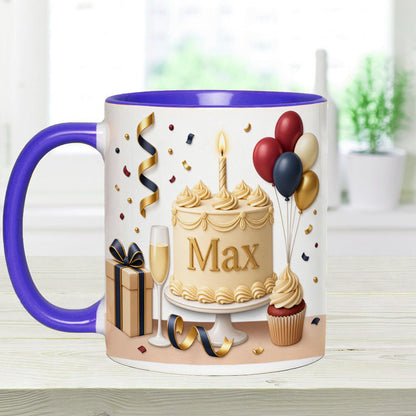 Happy Birthday - Personalized Birthday Accent Mug