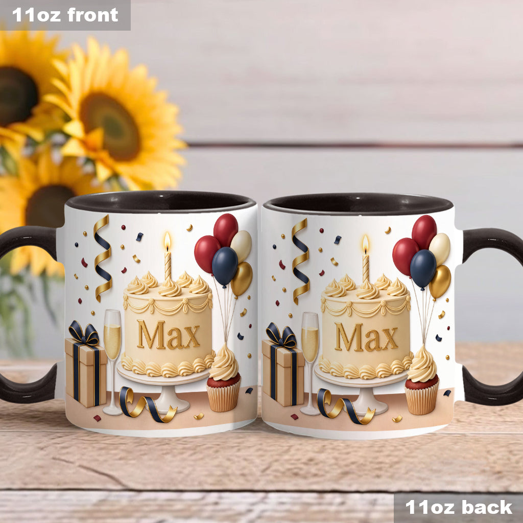 Happy Birthday - Personalized Birthday Accent Mug