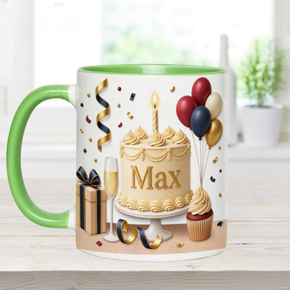 Happy Birthday - Personalized Birthday Accent Mug