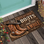 Kick Off Your Boots - Personalized Cowgirl Doormat