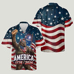 Bigfoot, Hiking/ Camping/ Fishing Lovers Gift, America Sasquatch, 4th Of July - Personalized Camping Hawaiian Shirt