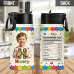 It's OK To Be Different - Personalized Autism Awareness Kids Water Bottle