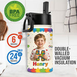 It's OK To Be Different - Personalized Autism Awareness Kids Water Bottle