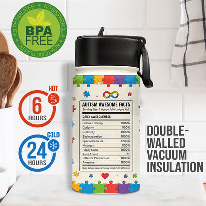 It's OK To Be Different - Personalized Autism Awareness Kids Water Bottle