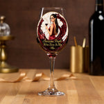 Awesome People Were Born In - Personalized Wine Wine Glass With Long Stem