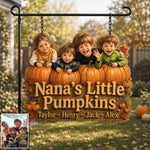 Pumpkin Garden - Personalized Grandma Wood Sign With Stake