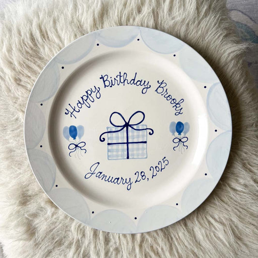 Happy Birthday - Personalized Birthday Ceramic Round Plate