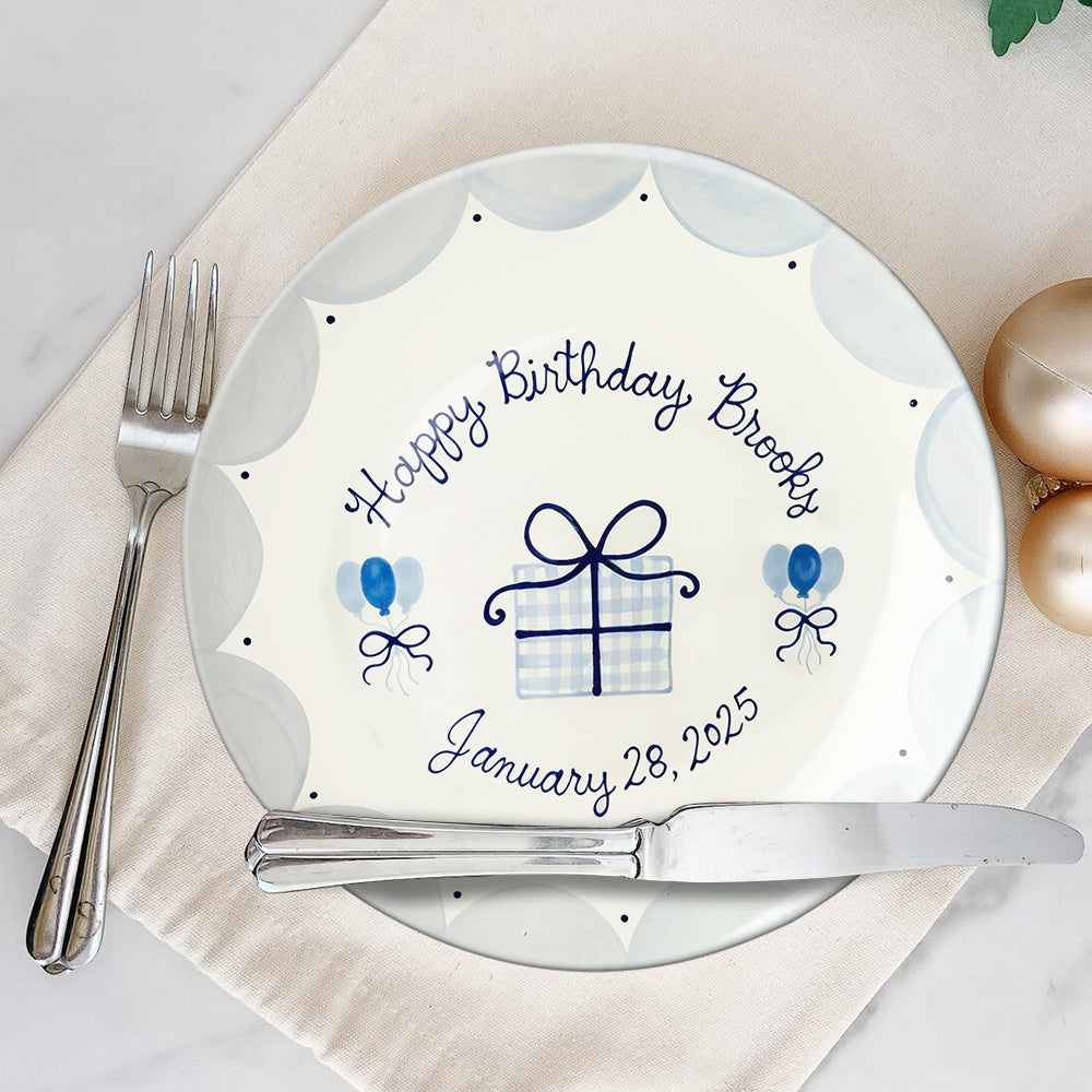 Happy Birthday - Personalized Birthday Ceramic Round Plate