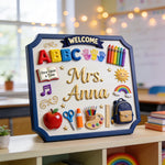 Teacher Gifts - Personalized Teacher Custom Shaped Wood Plaque