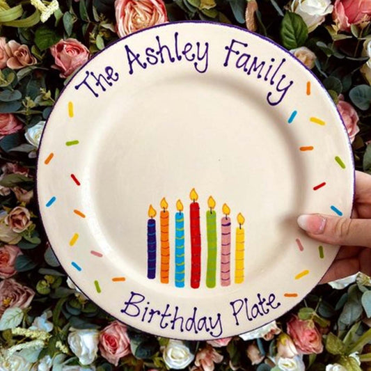 Happy Birthday - Personalized Birthday Ceramic Round Plate