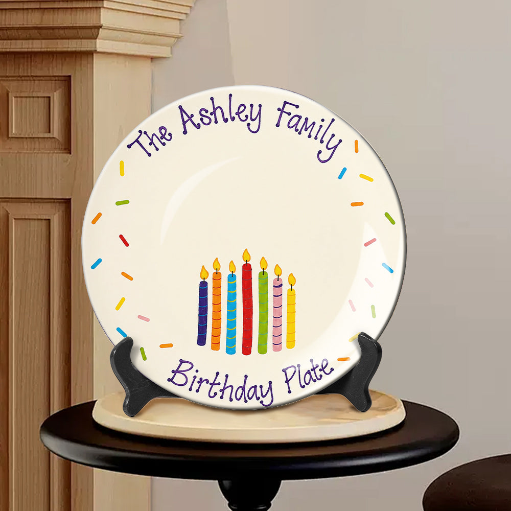Happy Birthday - Personalized Birthday Ceramic Round Plate
