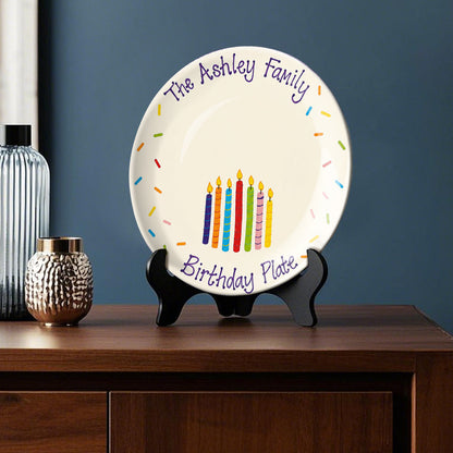 Happy Birthday - Personalized Birthday Ceramic Round Plate