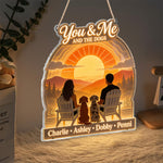 You & Me And The Dogs - Personalized Couple LED Light Acrylic Sign