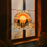 You & Me And The Dogs - Personalized Couple LED Light Acrylic Sign