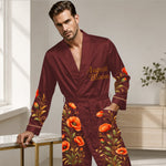 Birthmonth Flower Luxury Robe - Personalized Self Love Satin Robe