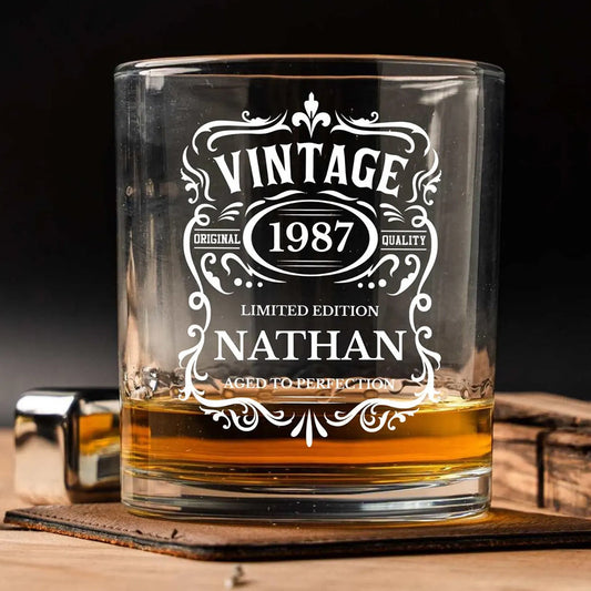 Happy Birthday - Personalized Birthday Whiskey Glass