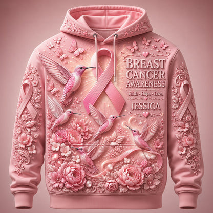 Breast Cancer Awareness - Personalized Breast Cancer Awareness All Over Shirt