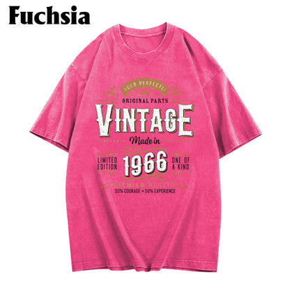 Birthday Gift - Personalized Birthday Washed T-Shirt