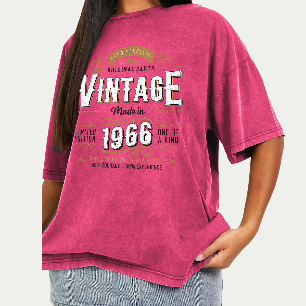 Birthday Gift - Personalized Birthday Washed T-Shirt