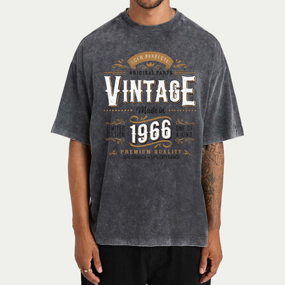 Birthday Gift - Personalized Birthday Washed T-Shirt