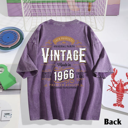 Birthday Gift - Personalized Birthday Washed T-Shirt