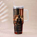 Thank You Firefighters Gift - Personalized Firefighter Tumbler With Handle