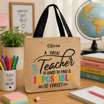 Back To School - Personalized Teacher Tote Bag