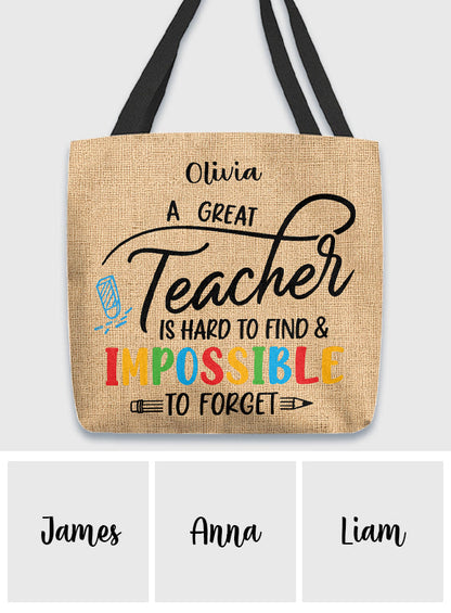Back To School - Personalized Teacher Tote Bag
