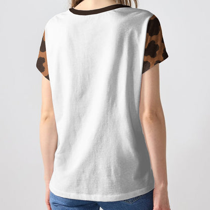 Walking By Faith Tripping Constantly - Personalized Highland Cow Fully Printed V-Neck T-Shirt