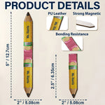 Pencil-Shaped Teacher Gift - Personalized Teacher Shaped Magnetic Bookmark