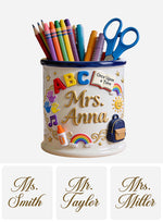 Teacher Gifts - Personalized Teacher Wooden Desk Organizer