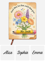 Teacher Gifts Boho Kraft - Personalized Teacher Leather Journal